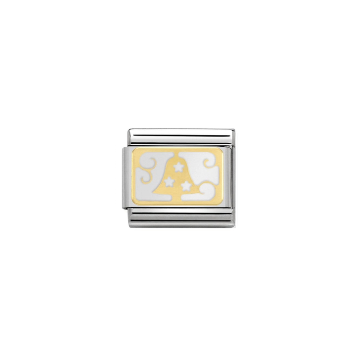 Nomination Classic Gold Plates Christmas Bell Charm