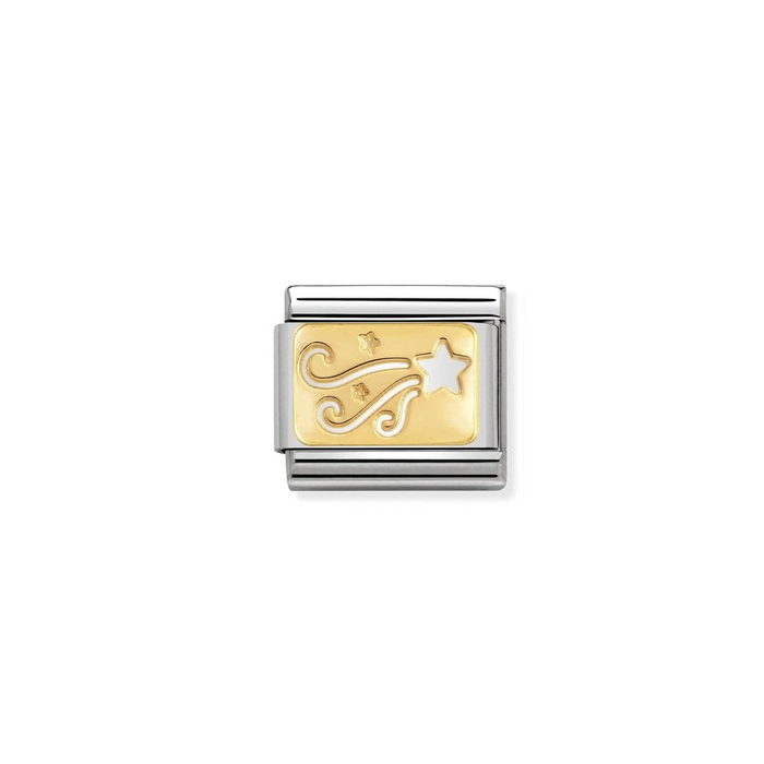 Nomination Classic Gold Shooting Star Plate Charm