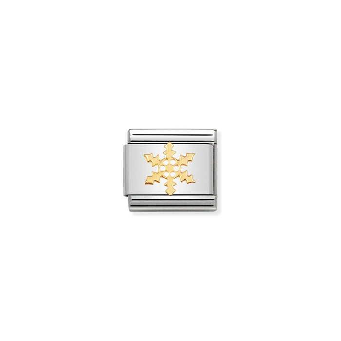 Nomination Classic Gold Snowflake Christmas Charm