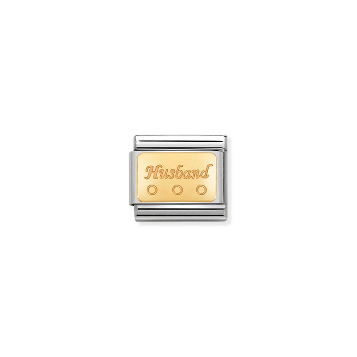 Nomination Classic Gold Symbol Plates Husband Charm