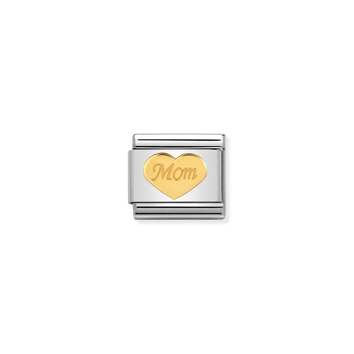 Nomination Classic Gold Symbols Mom Heart Charm