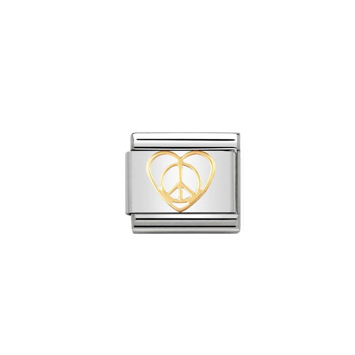 Nomination Classic Gold Symbols Peace In Heart Charm