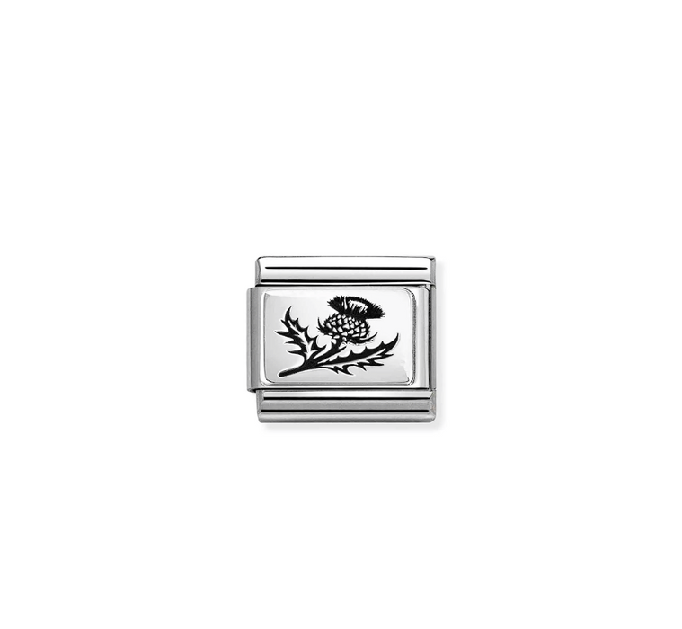 Nomination Classic Oxidised Thistle Silver Charm