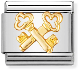 Nomination Classic Gold Keys Of Heaven Charm