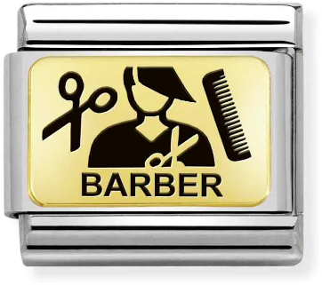 Nomination Classic Gold Hobbies & Dream Job Barber Charm