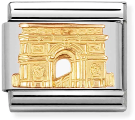 Nomination Classic Gold Relief Monuments Arc De Triomphe Charm