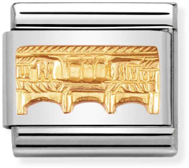 Nomination Classic Gold Relief Monuments Ponte Vecchio Charm