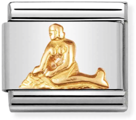 Nomination Classic Gold Relief Monuments Little Mermaid Charm