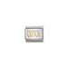 Silver charm with gold 'CWTCH' text on a white background