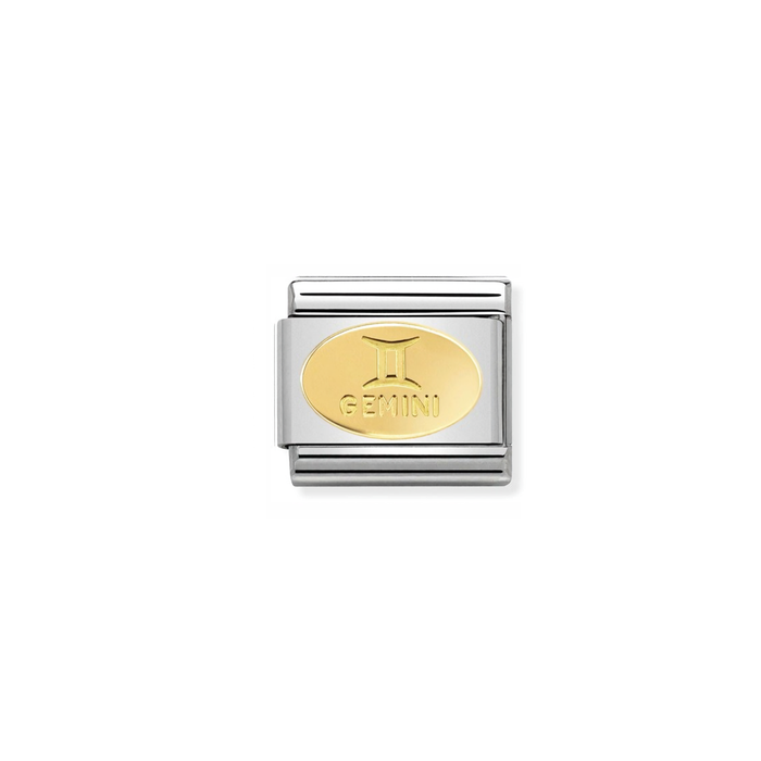 Nomination Classic Gold Zodiac Gemini Charm