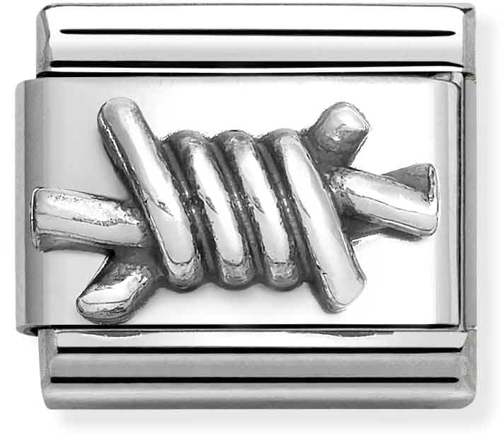 Nomination Classic Silver Barbed Wire Charm