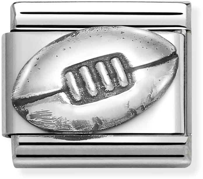 Nomination Classic Silver Rugby Ball Charm