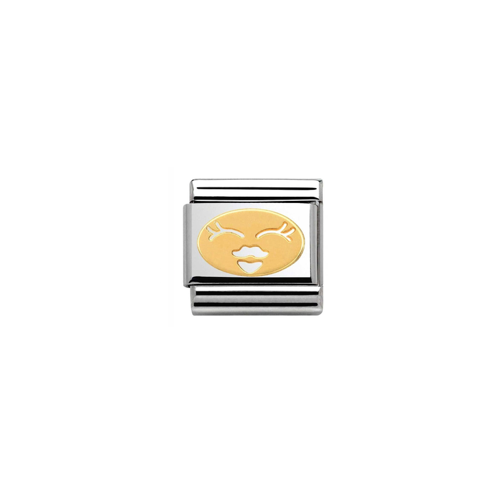 Nomination Classic Plate Her Smile Gold Charm