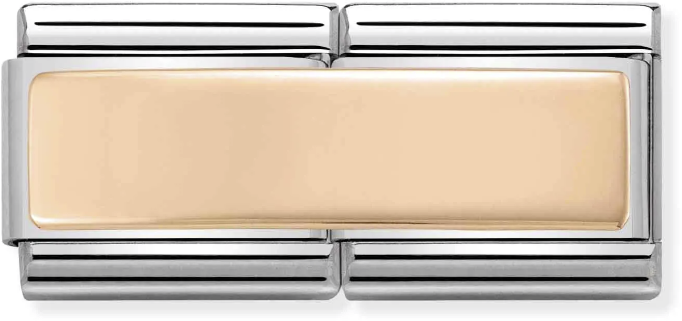 Nomination Classic Rose Gold Double Engraved Smooth Plate Charm