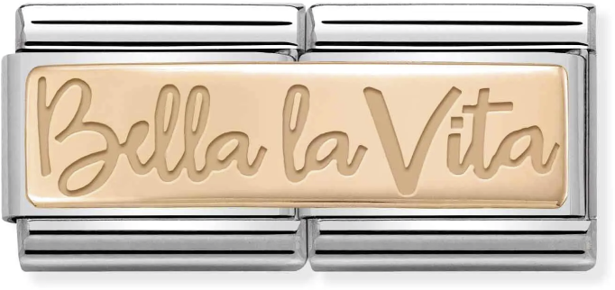 Nomination Classic Rose Gold Double Engraved Bella la Vita Charm
