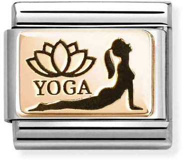 Nomination Classic Rose Gold Plates Yoga Cobra Pose Charm