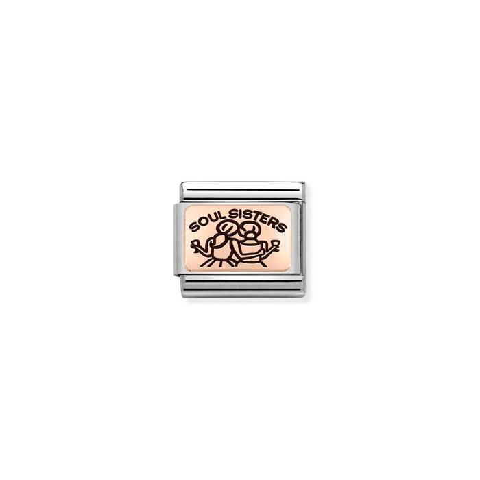 Nomination Classic Rose Gold Plates Soul Sisters Charm