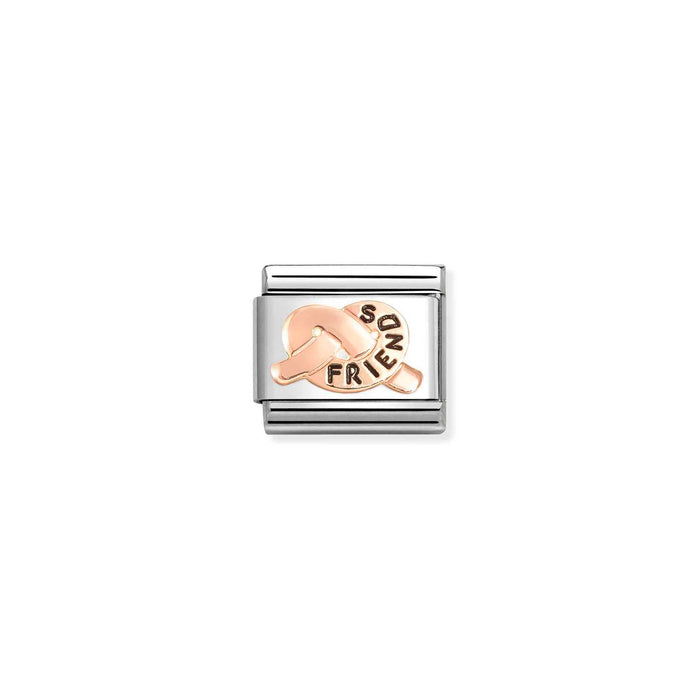 Nomination Classic Rose Gold Symbol Friends Promise Knot Charm