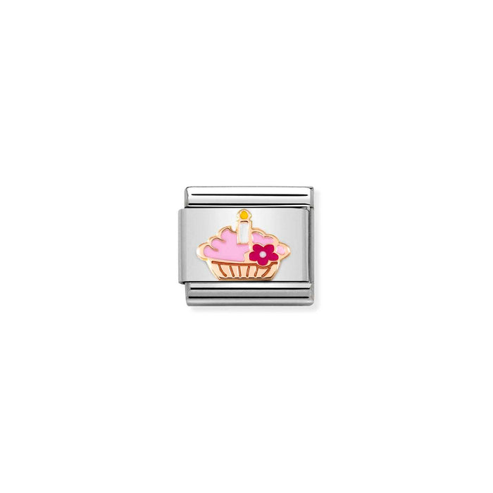 Nomination Classic Rose Gold Symbols Cake With Candle Charm