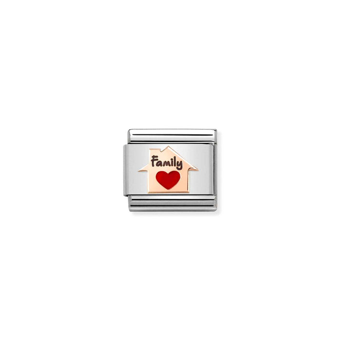 Nomination Classic Rose Gold Symbols Heart With House Charm