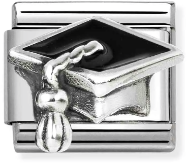 Nomination Classic Silver Symbols Graduation Hat Charm