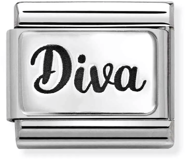 Nomination Classic Silver Plates Diva Charm