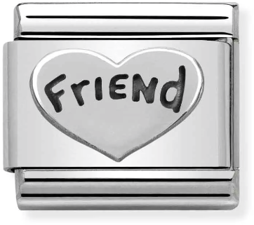 Nomination Classic Silver Oxidised Symbols Friends Charm