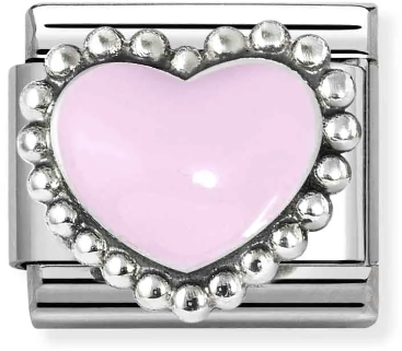 Nomination Classic Silver Symbols Pink Raised Heart Charm