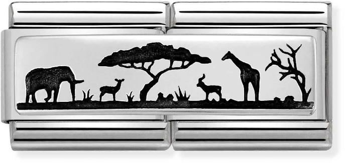 Nomination Classic Silver Double Special Savannah Skyline Charm