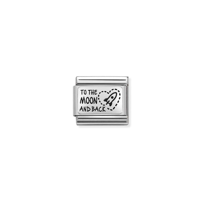 Nomination Classic Silver Plates To The Moon And Back Charm