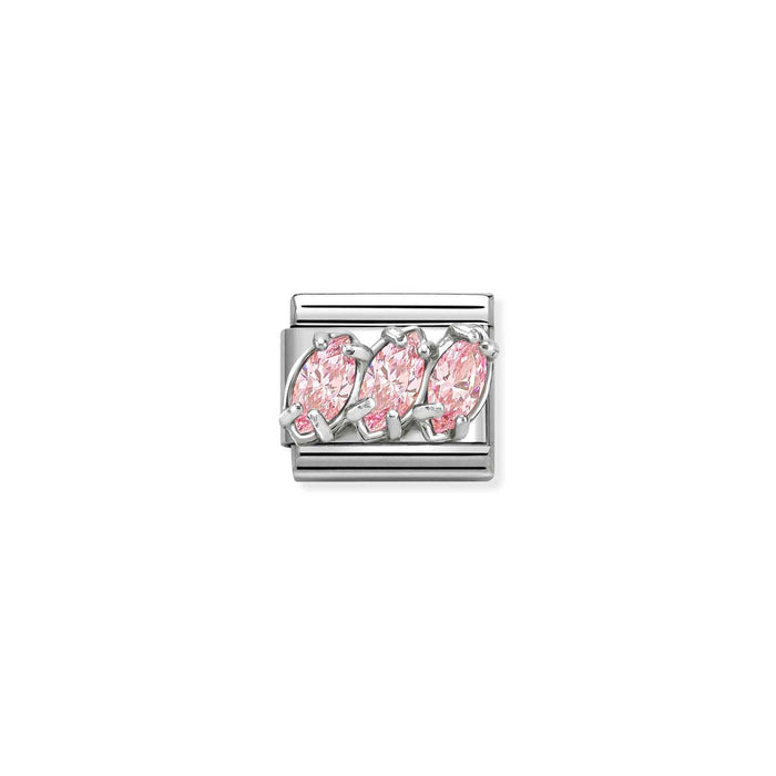 Nomination Classic Trilogy Pink Silver Charm