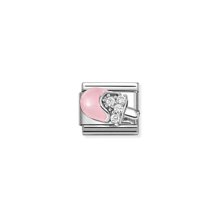 Nomination Classic White Pink Ice Cream Charm