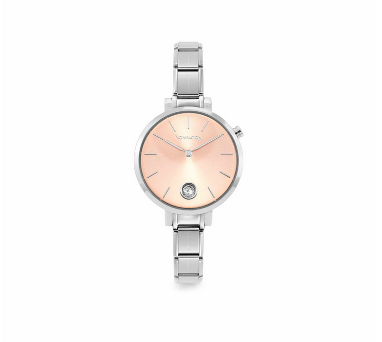 Nomination Composable Classic With Cubic Zirconia & Round Dial Paris Watch