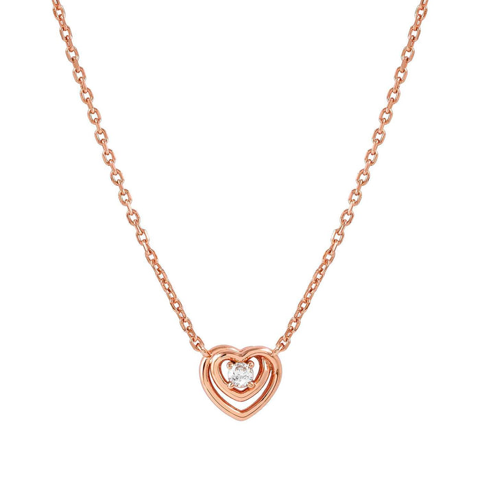 Nomination CosmicLove Small Hearts With Cubic Zirconia Rose Gold Necklace