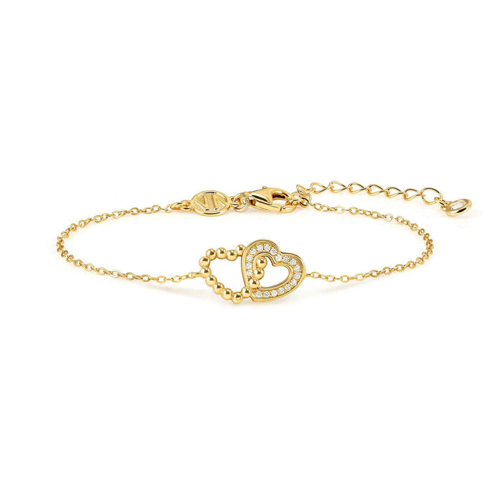 Nomination Du Battiti Double Heart Gold Bracelet