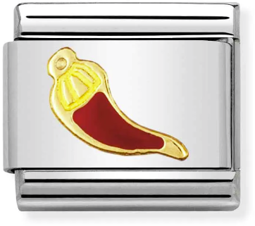 Nomination Classic Gold Good Luck Red Horn Charm