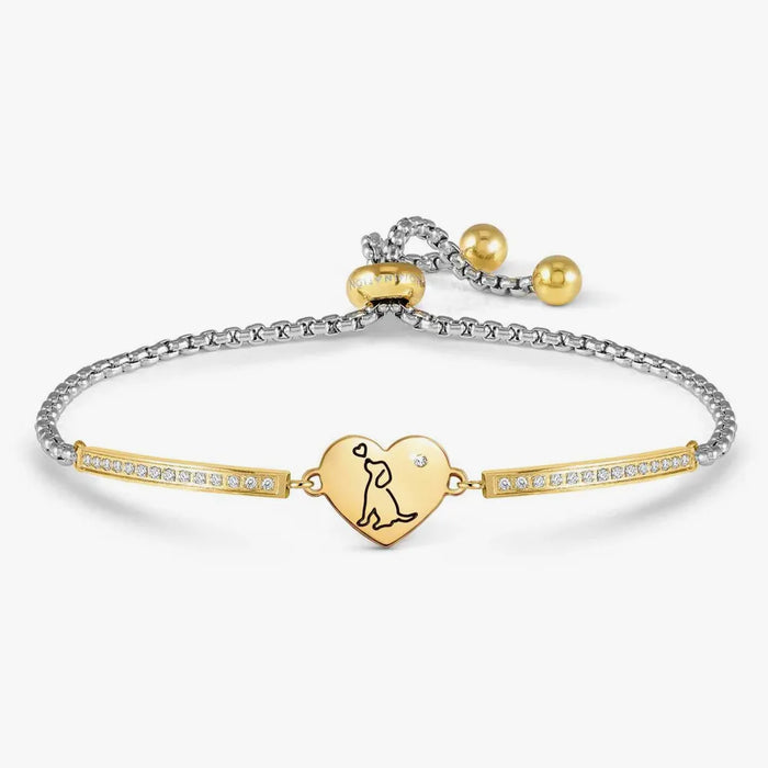 Nomination Milleluci Engraved Dog Refined Gold Bracelet