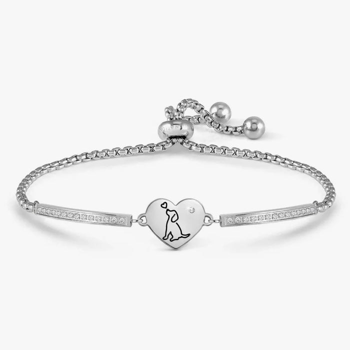 Nomination Milleluci Engraved Dog Refined Silver Bracelet