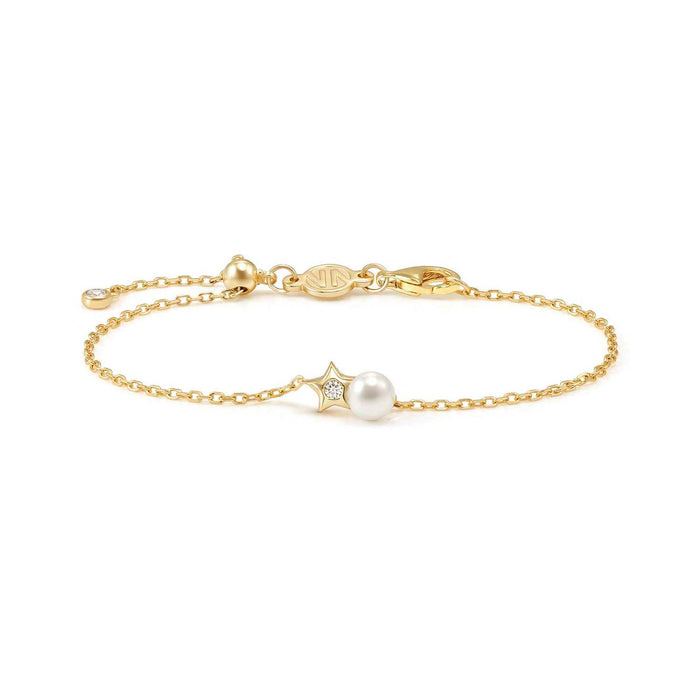 Nomination Pearls Loop Cubic Zirconia Star Gold Bracelet