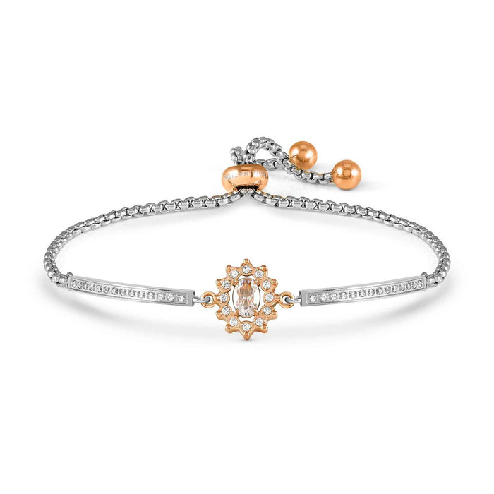 Nomination RoyalDream Oval Cluster White Crystal Rose Gold Bracelet