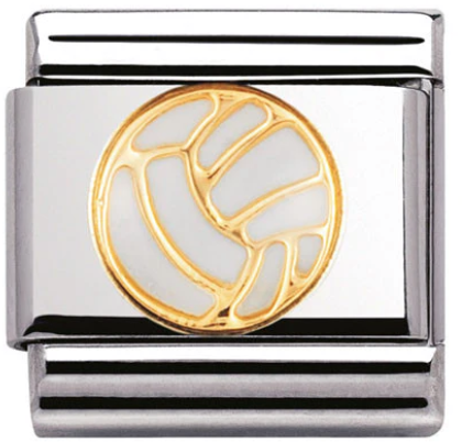 Nomination Classic Gold Symbols Volley Ball Charm