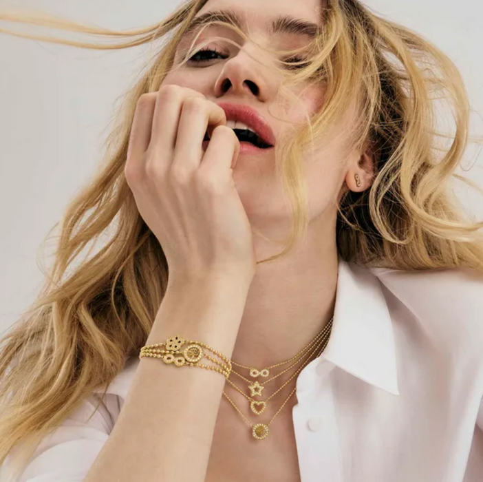 Nomination Soffio D’Amore Four Leaf Clover With Cubic Zirconia Gold Necklace