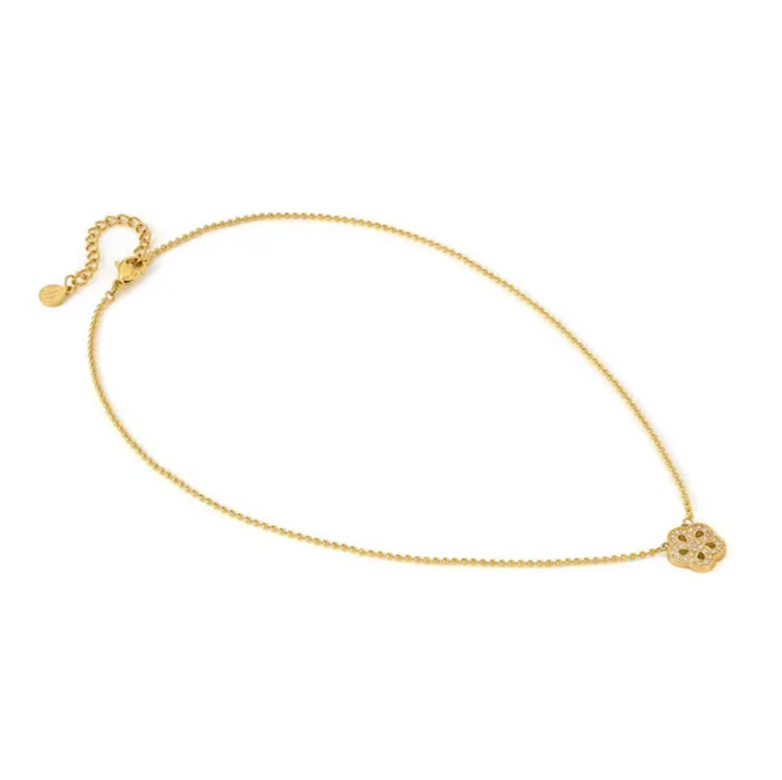 Nomination Soffio D’Amore Four Leaf Clover With Cubic Zirconia Gold Necklace