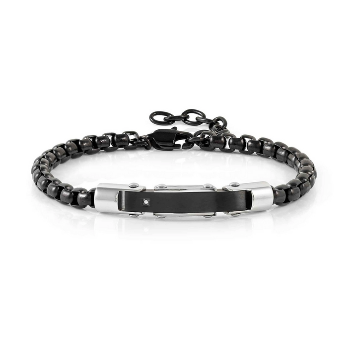 Nomination Strong White Diamond Black PVD Bracelet