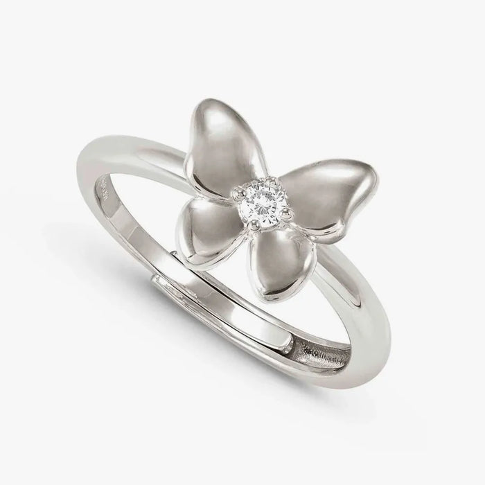 Nomination Sweet Madame Silver With Crystal Solid Butterfly Ring