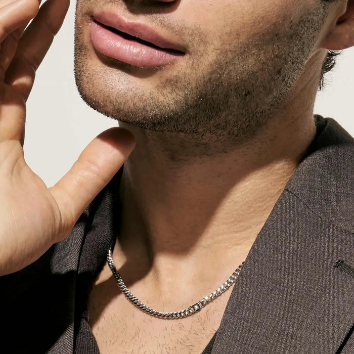Nomination Virtus Code Steel Diamond Silver Necklace