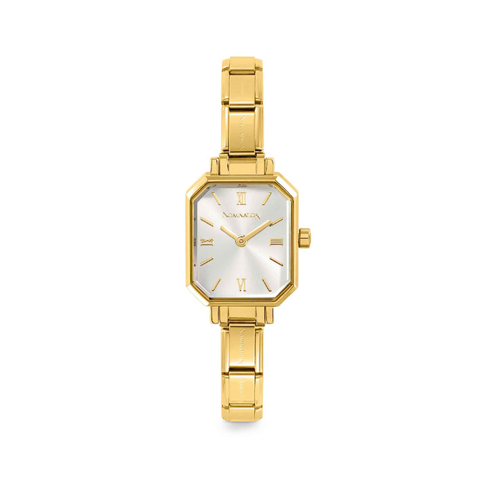 Nomination Composable Classic Paris Rectangular Gold & Silver Watch