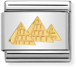 Nomination Classic Gold Relief Travel Pyramids Charm
