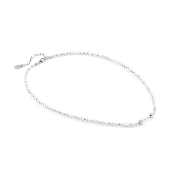 Nomination SeiMia Silver Simulated Pearl Chain Necklace