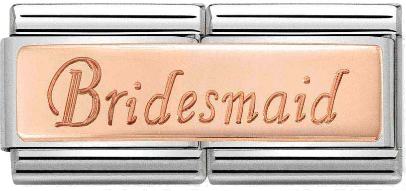 Nomination Classic Rose Gold Double Engraved Bridesmaid Charm